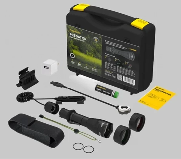 Armytek Predator Pro Magnet USB poľovnícke baterka set - studená biela Armytek Predator Pro Magnet USB poľovnícke baterka set - studená biela